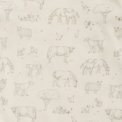 Summer Merino/Organic Cotton Sleeping Bag - Farmyard