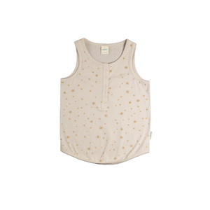 Relax! Merino/Organic Cotton Henley Tank - Dune Sunburst