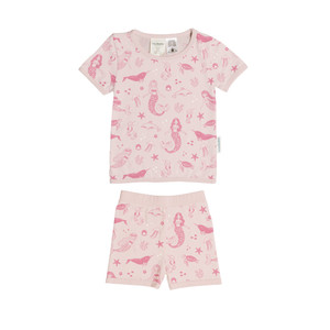 Merino/Organic Cotton Summer Pyjamas - Shell Mermaids Merino/Organic Cotton Summer Pyjamas - Shell Mermaids