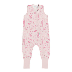 3-Seasons Merino/Organic Cotton Sleeping Suit - Shell Mermaids 3-Seasons Merino/Organic Cotton Sleeping Suit - Shell Mermaids