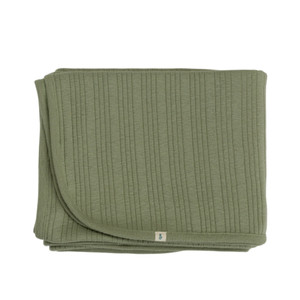 Organic Cotton/Merino Swaddle Blanket - Flax Marl