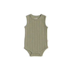 Organic Cotton/Merino Singletsuit - Flax Marl