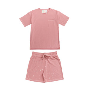 Merino/Organic Cotton Relaxed Summer Pyjamas - Dusk Stars
