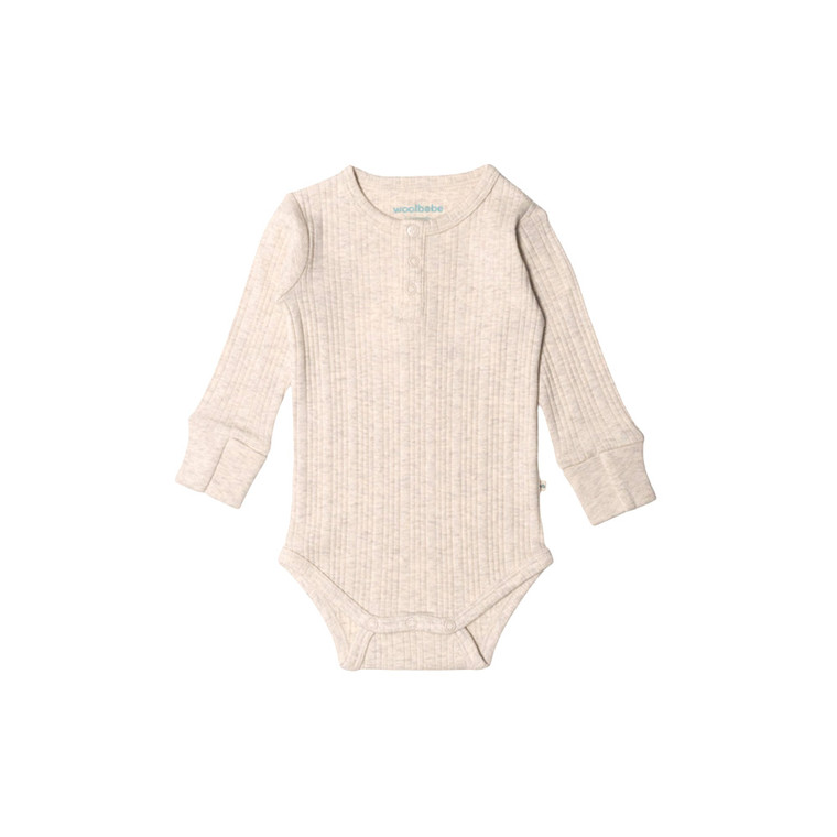 Washed Henley Bodysuit - Natural Marl