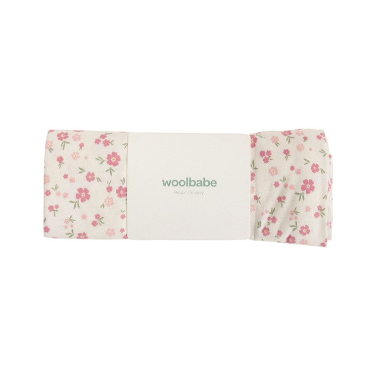 Merino/Organic Cotton Swaddle/Blanket - Vintage Bloom