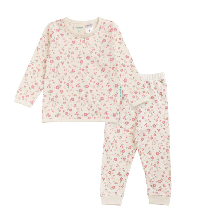 Merino/Organic Cotton Winter Pyjamas - Vintage Bloom