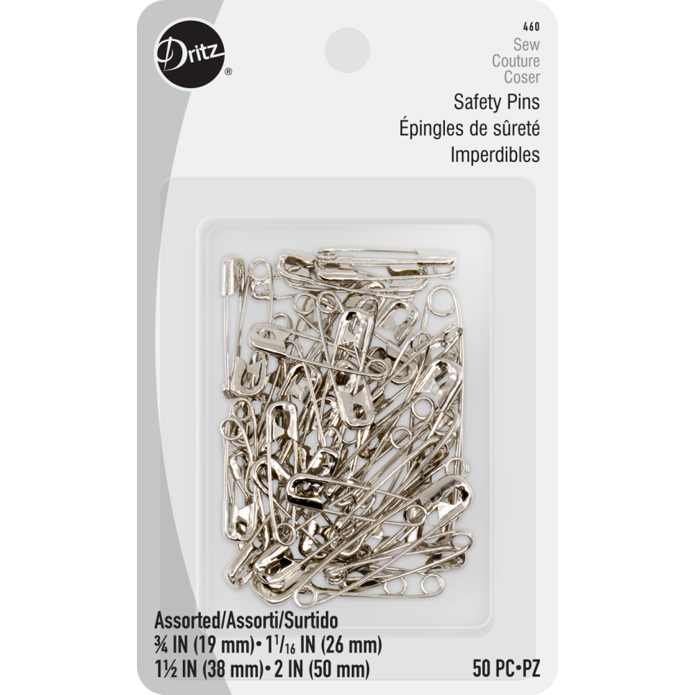 Safety Pins Assorted Sizes 50ct Home Fabrics Ltd.