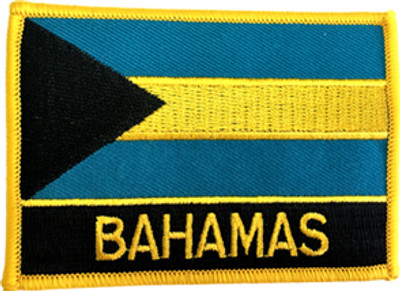 Patch - Bahamas Flag with Text