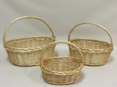 Willow Baskets - Oval - Natural