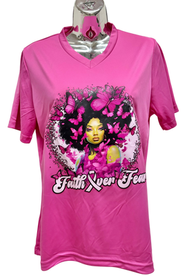 2025 Breast Cancer Ladies DriFit - Faith Over Fear