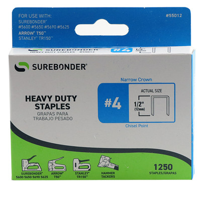 #4 Heavy Duty Staples - 1/2" - 1250ct