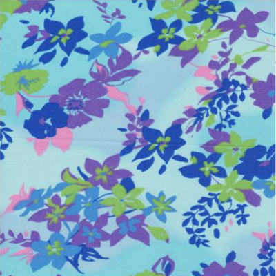 EasyCare Poly Cotton Prints Jacaranda Blue