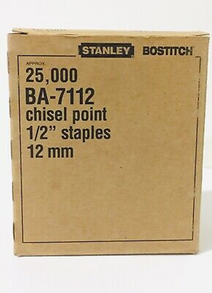 Bostitch #71 Upholstery Staples - 3/8" crown - 25,000ct