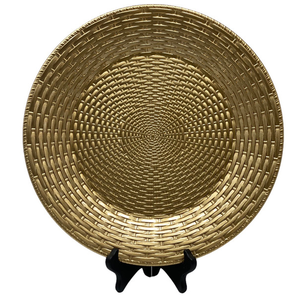 Charger - Basketweave - Gold