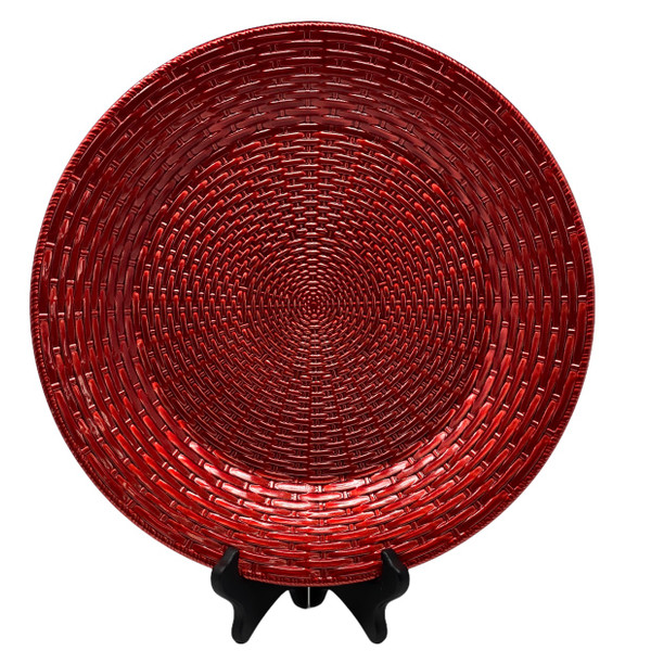 Charger - Basketweave - Red