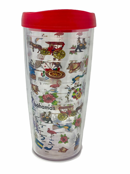 Tumbler - 16oz - Bahamas All Over Red