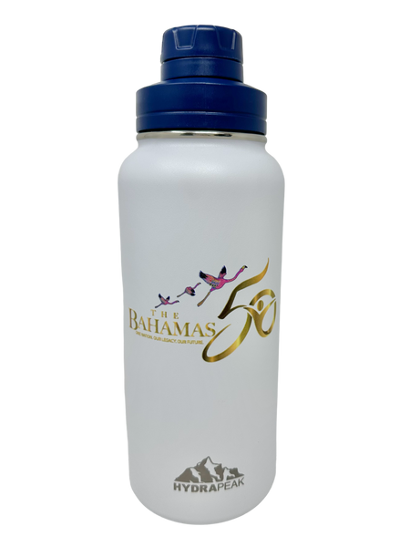 32oz Water Bottle 50th Logo - White