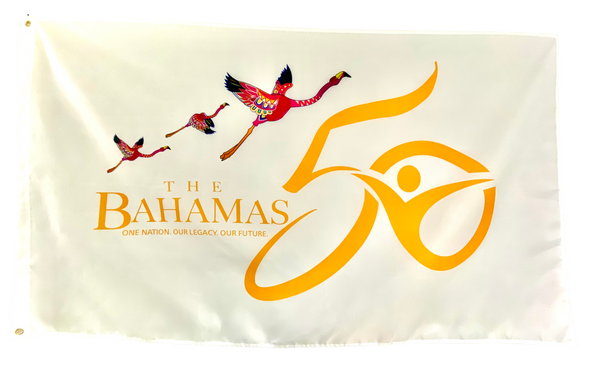 Flag - Bahamas 50th Logo - 3'x5'