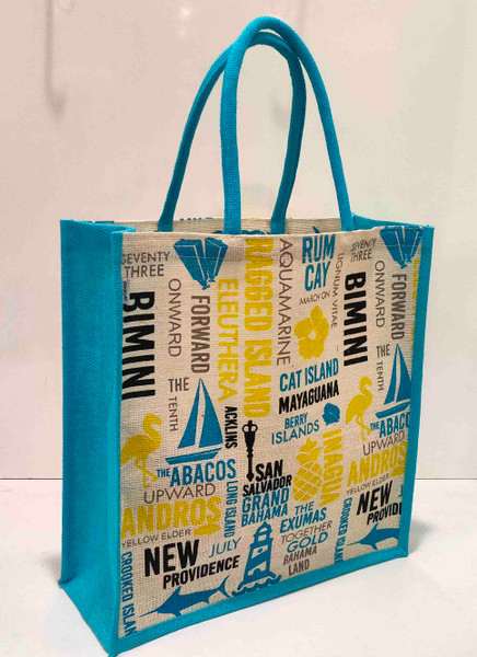 Bag - 17"x16" Bahamas 50th Text All Over