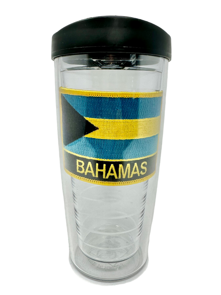 Tumbler - 16oz - Bahamas Flag/Text Patch