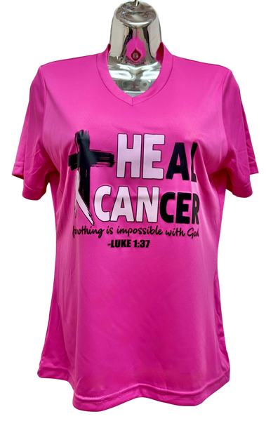 2025 Breast Cancer Ladies DriFit - He Can Heal Cancer