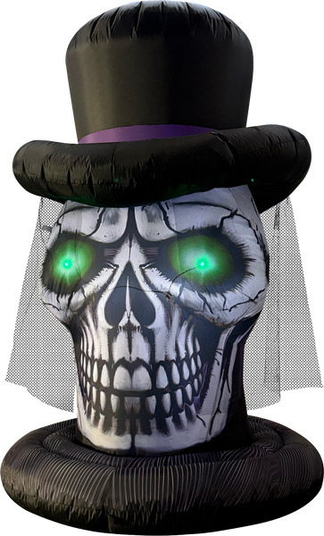 Halloween - Inflatable 6ft Big Skull with Top Hat