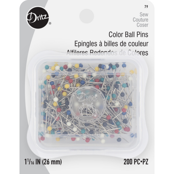 Colour Ball Pins - 200ct