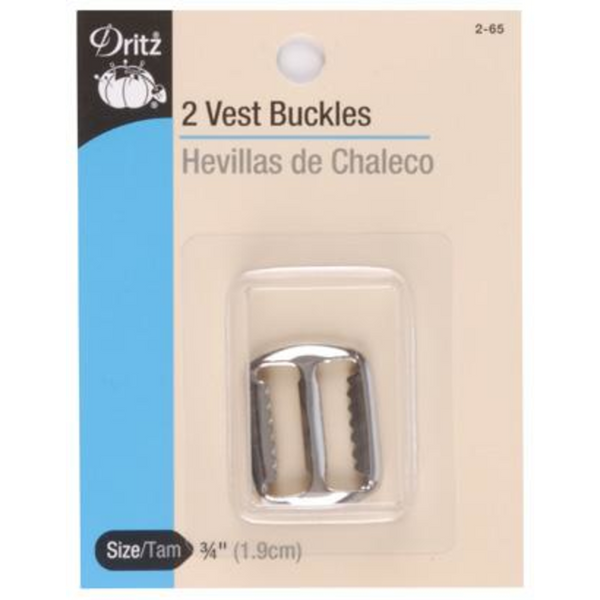 Vest Buckles - 3/4" Nickel - 2ct
