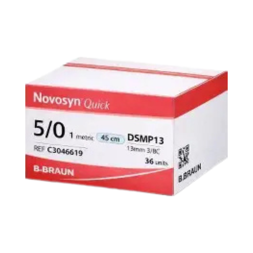 Sutura quirúrgica Novosyn® USP 5/0 45 cm DSMP13