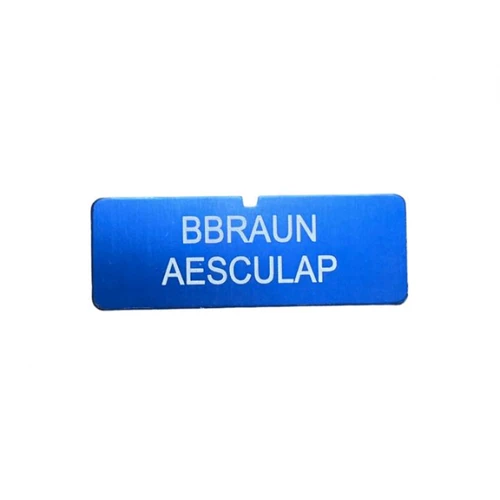 Etiqueta de Identificación Azul Personalizable para Contenedores de Esterilización 50 × 18 mm