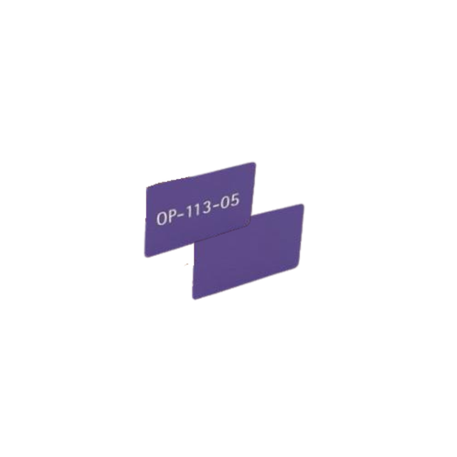 Etiqueta de Identificación Violeta Personalizable para Contenedores de Esterilización
