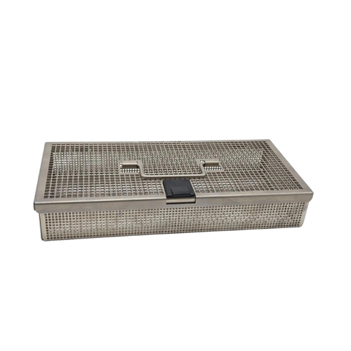 Cesta perforada con tapa para minicontenedor