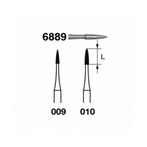 Fresa de diamante 6889.009.FG grano grueso 6 uds