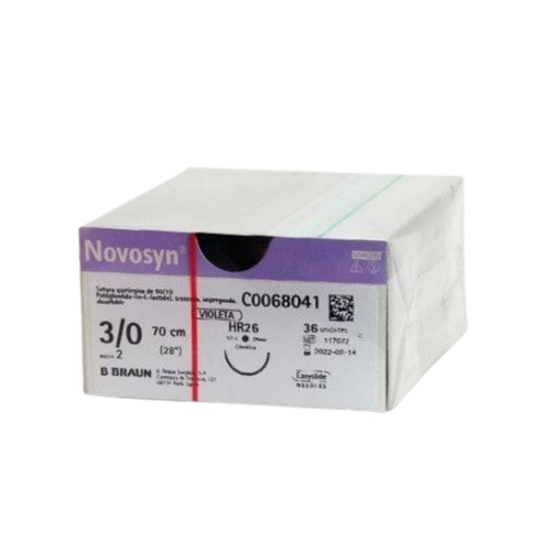 Sutura quirúrgica NOVOSYN® violeta USP 3/0 70 cm DS16