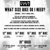 The Cult JUVENILE 14” Bike Sizing Chart