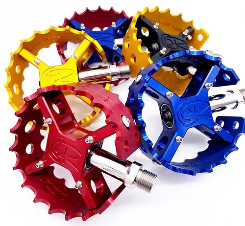 Pédales BMX Vintage HTI - Couleur Or, 1/2 Pouce, Piège à Rat - Old School
