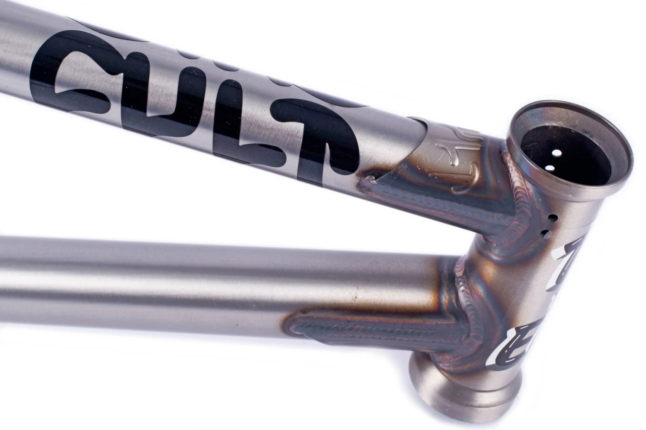 The Cult Shorty BMX Frame in Clear Coat Raw and new colors all the