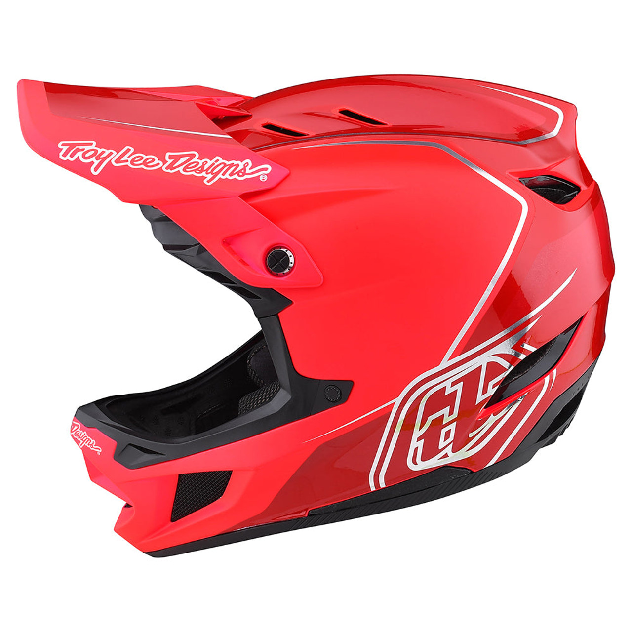 Troy Lee Designs D4 Composite Helmet W/MIPS Shadow Glo Red