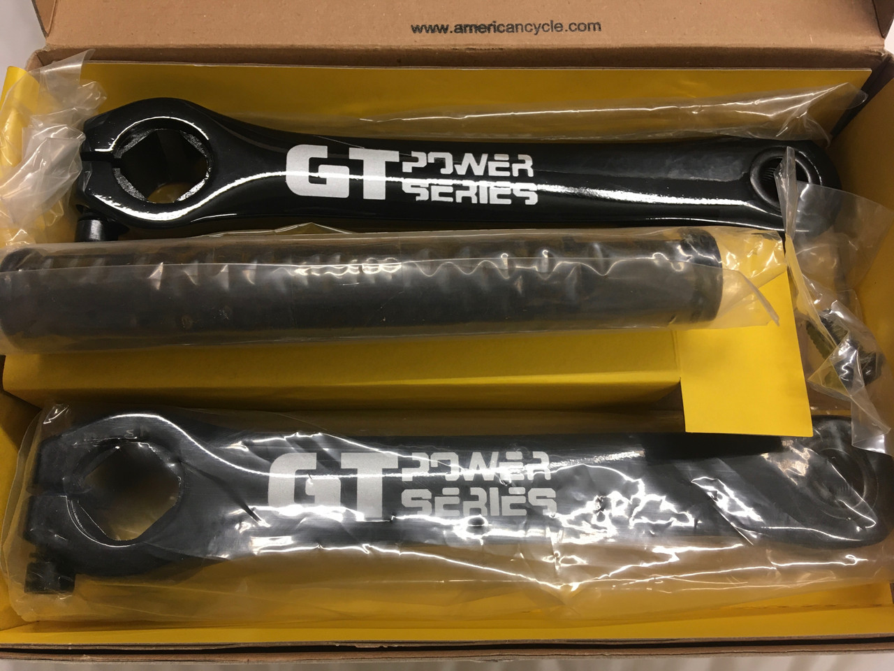 GT Series Power Alloy Cranks BMX Polished School Old NOS Retro 