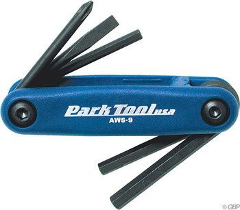Park Tool AWS-9 Metric & Screwdriver Folding Wrench Set