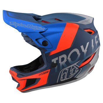 Troy Lee Designs D4 Composite Helmet W/MIPS Qualifier Slate / Red