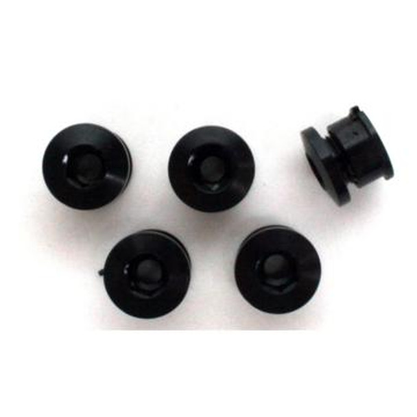 The SINZ Chainring bolts in Black Short for BMX Racing