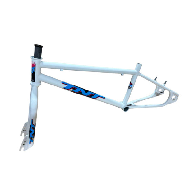 TNT Retro Frame BMX in White with TNT Fork