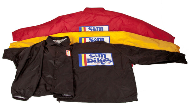 S&M Gold Metal Moto BMX Jacket Windbreaker