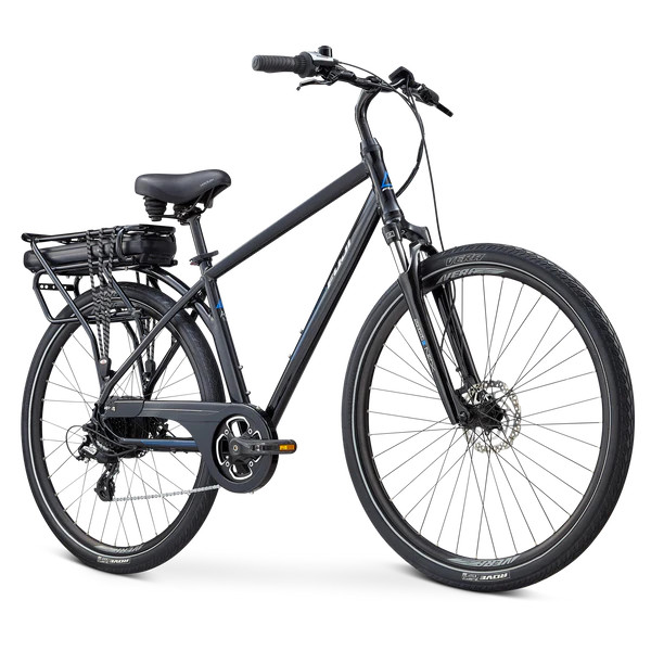 Fuji E-Crosstown Bike - Pearl Black Americancycle.com