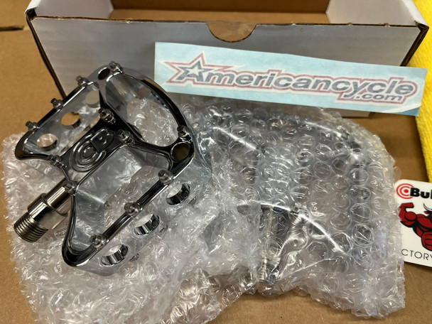 Bullseye BMX Elite Pedals in chrome