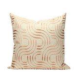 Upholstery Throw Pillow in Embroidered Copper