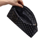 Leather Flora in Black Stripe