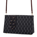 Leather Flora in Black Stripe