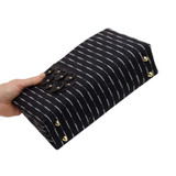 Leather Flora in Black Stripe